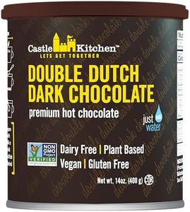 Castle Kitchen Double Dutch Dark Chocolate Premium Hot Cocoa Mix - Dairy-Free, Vegan, Plant Based, Gluten-Free, Non-GMO Project Verified, Kosher - Just Add Water - 14 oz