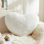 EastTree Heart Pillows, White Heart