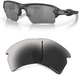Oakley Flak 2.0 XL OO9188 Rectangular Polarized Replacement Lenses, Black