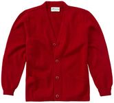 Classroom School Uniforms Men's Adult Unisex Cardigan Sweater, Red, Large