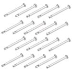 uxcell Single Hole Clevis Pins - 3mm X 30mm Flat Head 304 Stainless Steel Link Hinge Pin 20Pcs