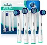 Compatible with Oral-B Electric Toothbrush Sensitive Replacement Head Generic - 8-Pack | Gentle-Action Tooth Brush Heads with Dupont Bristles | Sensitive Gums & Teeth & Gentle Whitening Action | Braun