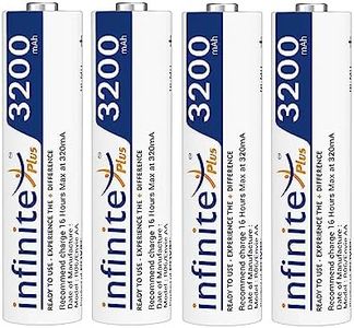 Envie Infinite Plus AA High Capacity (3200mAh) Ni-MH Rechargeable Ready to Use Battery Pack of 4
