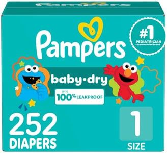Pampers Diapers Newborn/ Size 1 (8-14 Lb), 252Count - Baby Dry Disposable Baby Diapers, One Month Supply