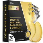 Celor Under Eye Patches for Puffy Eyes and Dark Circles - Eye Masks with Amino Acids & Collagen, Eye Care for Wrinkles - Birthday Gift for Women - Skincare Self Care - USA Tested (20 Pairs)