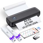 Portable Printer Wireless for Travel，Bluetooth Thermal Printer Support 8.5" X 11" US Letter &Legal, A4&A5 Thermal Paper, Inkless Printer Compatible with iOS, Android & Laptop for Office Car Home