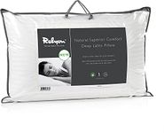 Relyon Superior Comfort 100% Natural Latex Pillow 100% Cotton Removable Cover (Deep), White