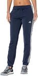 adidas womens Essentials Warm-up Slim Tapered 3-stripes Tracksuit Bottoms Pants, Legend Ink, X-Large 31 Inseam US