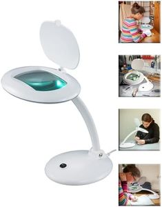 Multirex Lampe loupe LED, lentille 168x103mm, dioptrie 3, 56 SMD LED à 6500K lumière du Jour, Bras Flexible 27cm, idéale pour modélisme, Broderie, horlogerie, Lecture