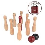 Toyrific | Garden Games Wooden Skittles Bowling Set, Outdoor and Indoor Family Games, Suitable for ages 3+