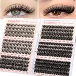 Calphdiar Wispy Cluster Lashes D Curl Individual Eyelashes Natural Lash Clusters Fluffy Lashes Individual Cluster 476pcs Individual Lashes DIY Lash Extensions for Beginners(30+40+50+60+80+100D)