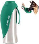 PupFlask Portable Water Bottle | 27 or 40 OZ Stainless Steel | Convenient Dog Travel Water Bottle Keeps Pup Hydrated | Portable Dog Water Bowl & Travel Water Bottle For Dogs (27 Ounce, Quetzal Green)