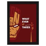 ArtX Paper Iron Man Motivational Quotes Wall Frames, Inspiring Quotes For Home, Office and Study Room Decor, Multicolor Framed Posters, A4, Set of 1