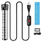 Cadrim Immersion Water Heater, 1500W Electric Submersible Water Heater, Stainless Steel Guard Cover and Convenient Switch, Home Instant Water Heater to Heat 5 Gallons of Water in Min