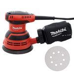 Makita M9204 Random Orbit Sander, Red/Black, 125 mm