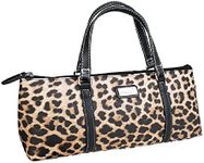 Sachi Insulated Wine Purse, Leopard Natural