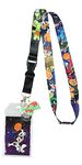 Bioworld Space Jam ToonSquad Vs Monstars Character Lanyard ID Holder with Rubber Charm and Collectible Sticker