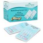 10 Pack Easy@Home 5 Panel Instant Drug Test Kits - Testing Cannabinoids (Marijuana/THC), COC, OPI 2000, AMP, BZO - Urine Dip Drug Testing - #EDOAP-754