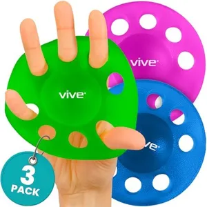 Vive Finger Exerciser and Hand Strengthener - Extensor Trainer Grip Stretcher Balls - Therapy Exercises for Arthritis, Carpal Tunnel, Forearm Muscle Strength Band Guitar, Rock Climbing Strengthening