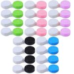 AvoDovA 20PCS Contact Lens Cases Contact Lens Holder Box, 5 Colors Left/Right Eyes Contact Lens Container Portable Eye Lens Storage Cosmetic Contact Glasses Case for Eyes Care