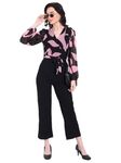 LOUSRICS Women Color Casual Jumpsuit | Size : (S, PINK)