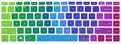 Vinayakart Keyboard Protector Silicone Multicolor Cover for HP Pavilion x360 14" Laptop 14M-BA 14M-CD 14-BF 14-BW 14-cm Series