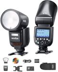 Godox V1 Pro N Camera Flash Speedlite Compatible with Nikon Cameras Support 2.4G Wireless,1/8000s HSS,1.3s Recycle Time,M/TTL Flash Mode and Type-c Powered Detachable Sub Flash Speedlite