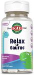 KAL® Relax-a-Saurus | Stress Support for Kids | L-Theanine Relaxation Blend for Children | Grape Flavor Chewables | 30 Servings