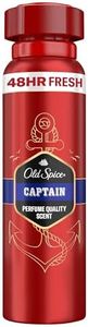 Old Spice Captain Deodorant Body Spray for Men 150 ml, 48 Hour Freshness 0% Aluminium Salts No White Residue and Yellow Stains