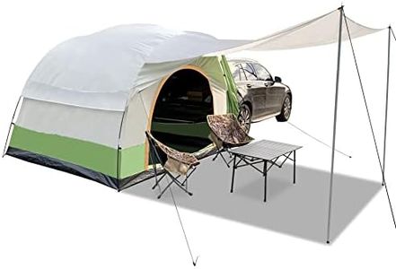 Hasika SUV Tent for Car Camping Universal Fits All SUVs Vans, 6 Person Capacity Includes Rainfly and Poles UPF 50 + 8.2' W X 8.2' L X 6.6' H