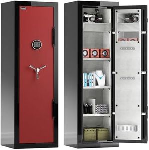 Fireproof Safe with Digital Lock – 8.12 cu.ft Heavy-Duty Large Safe Box for Home, Business & Office | Secure, Durable & Stylish Black/RED Design