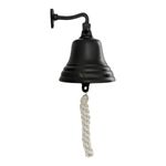 ACL Bar Accessories for Home Pub Hand Bell – Wall Mounted Bar Bell Nautical Decorations – Unique Black Bell with Loud Sound Ideal for Christmas, Reception, Pub 6"