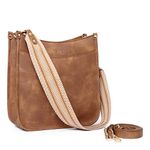 CLUCI Vegan Leather Women's Crossbody Handbags Fashion Hobo Shoulder Bag Purse for Ladies with Adjustable Strap Brown