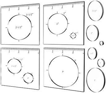 Monliful Pack of 4 Circle Inlay Template Set Router Templates for Woodworking,Router Jig Templates Decorative Templates