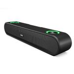 GOVO Gosurround 220 16W Bluetooth Sound Bar, 2000 Mah Battery, 2.0 Channel with 52Mm Drivers, Multicolor Led Lights with TWS, Aux, Bluetooth and USB (Platinum Black), Soundbar