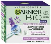 Garnier Night Cream, Regenerating Organic Lavender, with Lavender and Jojoba Oil for Sensitive Skin, with Organic Ingredients, Natural Cosmetic, Anti-Wrinkles, Garnier Bio, 50 ml