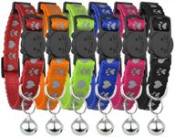 Reflective Cat Collar with Bell, Set of 6, Solid & Safe Collars for Cats, Nylon, Mixed Colors, Pet Collar, Breakaway Cat Collar (Mixed)