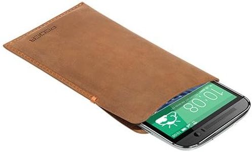 PEDEA 'Tennessee' Genuine Leather Case for HTC One M8 - Tobacco Brown