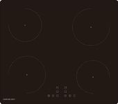 Cookology CIH602 60cm Induction Hob 4 Zone Cooktop, Ceramic Glass, Touch Control, 9 Heat Settings, Child Lock and Auto Switch Off - In Black