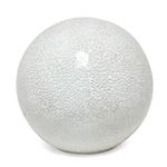 Simple Designs LT3302-WHT 1 Light Mosaic Stone Ball Table Lamp, White