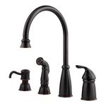 Pfister GT26-4CBY Avalon One-Handle Kitchen Faucet with Side Spray, Tuscan Bronze