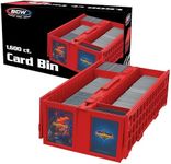 BCW Collectible Card Bin - Holds up to 1600 Cards - Single Red | Large Card Storage Box for Loose Trading Cards | Pokemon, MTG, and Sports Card Storage Boxes | Plastic Sorting Card Box