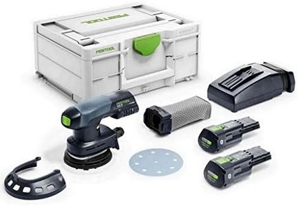 Festool Akku-Exzenterschleifer ETSC 125 3,0 I-Plus (mit Akkupacks BP 18 Li 3,0, Schnellladegerät, Schleifteller, Protector, Longlife-Staubfangbeutel), im Systainer