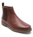 Thomas Crick Men's 'Bamford' Formal Chelsea Boots, Classic, Comfortable and Stylish Boots for Any Occasion, Made with Leather For an Effortless and Chic Look (Black/Wood)