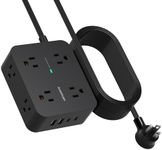 Extension Cord 10Ft, Power Bar Surg