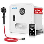 2025 Upgraded Kohree RV Tankless Water Heater, 60,000 BTU RV Water Heater with 15 x 15 inches White Door, Remote Controller and External Shower, 12V DC, Instant Hot Water Heater for RVs, Campers