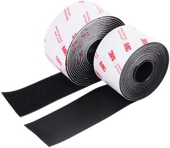 Hook and Loop Tape 1in x 20ft, Mounting Tape Heavy Duty Adhesion, Slef Adhesive Interlocking Strip, Back Adhesive Mounting Strips, Reclosable Sticky Back, Double Sided Carpet & Rug Fixation