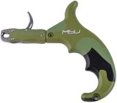 Moyujian Archery Bow Release Assist Four Finger Bow Trigger Release Sensitive, Adjustable Length Composite Bow Release