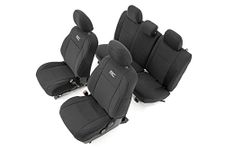 Rough Country Front & Rear Neoprene Seat Covers for 2016-2022 Tacoma - 91031, Black