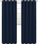 Utopia Bedding Blackout Curtains 96 Inches Length 2 Panels, Thermal and Sound Insulated Grommet Drapes for Bedroom, Kitchen and Living Room (52x96 Inches, Navy, Set of 2)